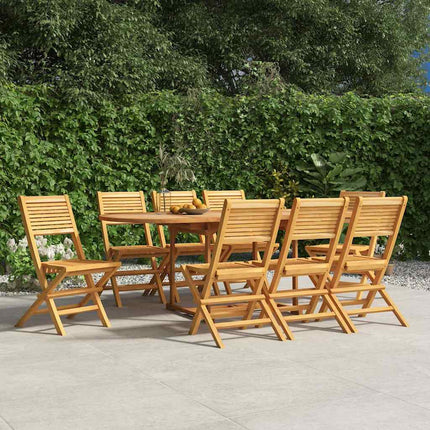 Hopfällbara trädgårdsstolar 8 st 47x62x90 cm massiv teak