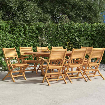 Hopfällbara trädgårdsstolar 8 st 55x62x90 cm massiv teak