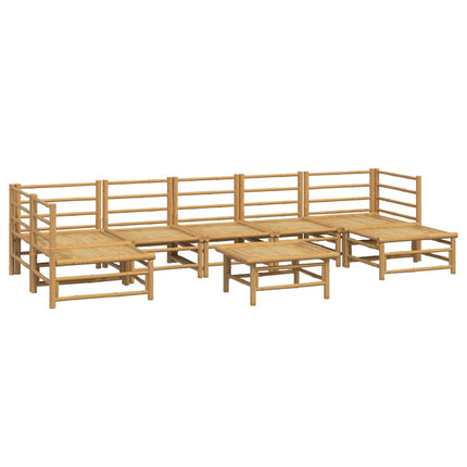 Loungegrupp 8 delar ljusgråa dynor bambu