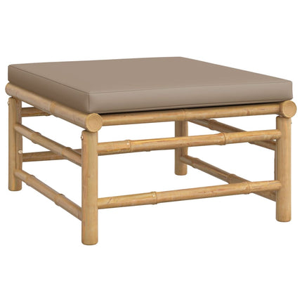 Loungegrupp 10 delar taupe dynor bambu