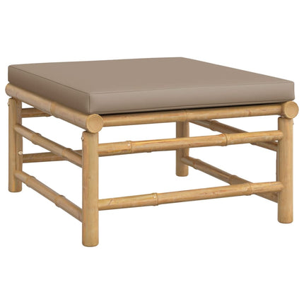 Loungegrupp 6 delar taupe dynor bambu