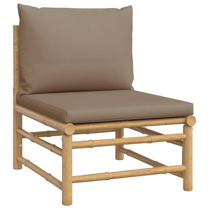 Loungegrupp 5 delar taupe dynor bambu