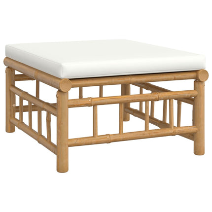 Loungegrupp 8 delar gräddvita dynor bambu