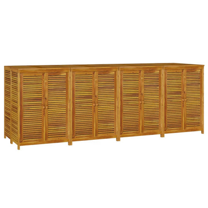 Trädgårdsskåp 280x87x104 cm massivt akaciaträ
