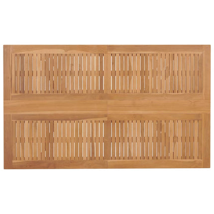 Trädgårdsmöbelset 7 pcs Brun Massivt teakträ