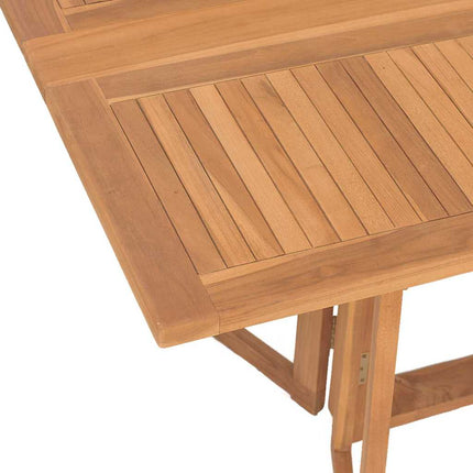 Trädgårdsmöbelset 7 pcs Brun Massivt teakträ