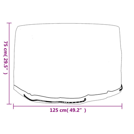 Överdrag för trädgårdsmöbler 2 st 6 öljetter Ø125x75 cm rund