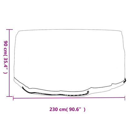 Överdrag för trädgårdsmöbler 2 st 10 öljetter Ø230x90 cm rund
