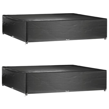 Överdrag för utemöbler 2st 16 ölj. 240x240x55 cm fyrkantig