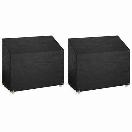 Överdrag för utomhusbänk 2st 8 ölj. 160x70x70/88 cm polyeten