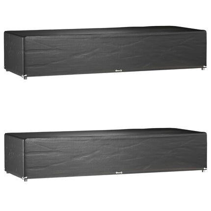 Överdrag för solsäng 2st 12 öljetter 205x75x40 cm polyeten