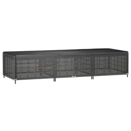 Överdrag för solsäng 2st 12 öljetter 205x75x40 cm polyeten