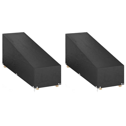 Överdrag för solsäng 2st 12 öljetter 200x65x35/60 cm polyeten
