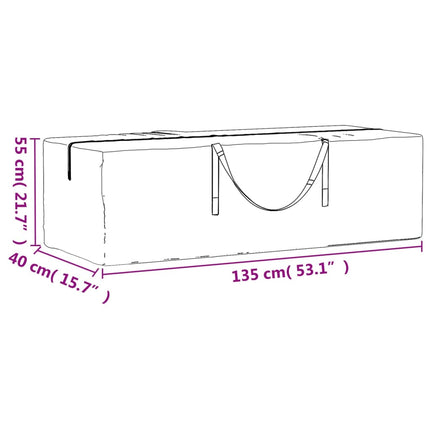 Dynväska 2 st svart 135x40x55 cm polyeten