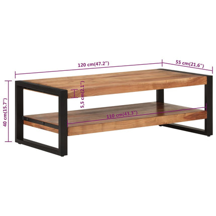 Soffbord 120x55x40 cm massivt akaciaträ