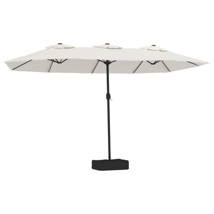 Parasoll dubbelt sandvit 449x265 cm