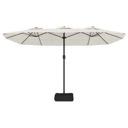 Parasoll dubbelt sandvit 449x265 cm