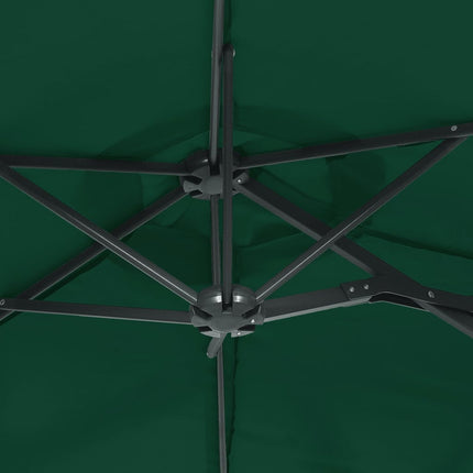 Trädgårdsparasoll dubbelt grön 316x145 cm