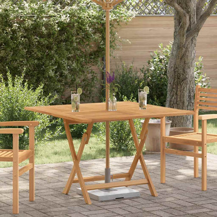 Hopfällbart trädgårdsbord 110x110x75 cm massiv teak
