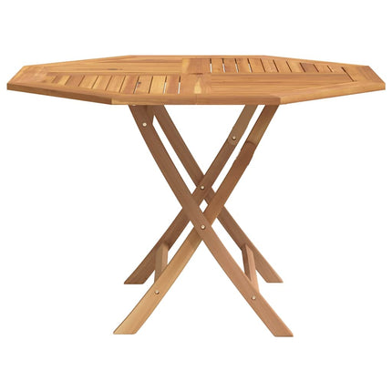 Hopfällbart trädgårdsbord 110x110x75 cm massiv teak