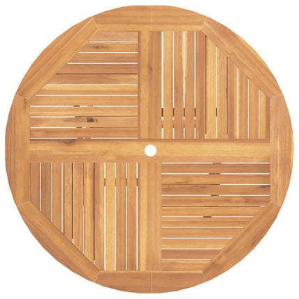 Hopfällbart trädgårdsbord Ø 110x75 cm massiv teak