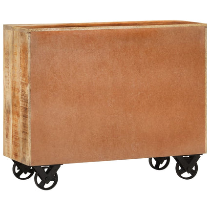 Skänk med 3 lådor 80x30x65 cm massivt grovt mangoträ