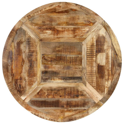 Matbord Ø150x76 cm massivt grovt mangoträ