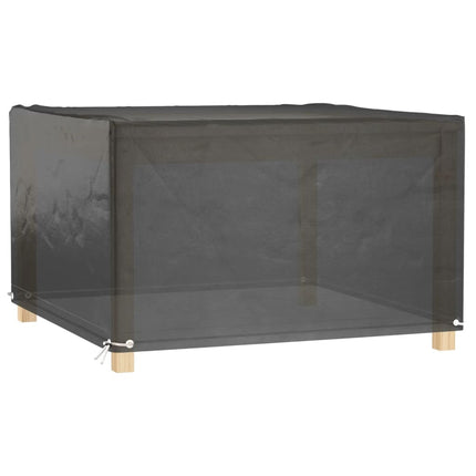 Överdrag för trädgårdsmöbler 8 öljetter 132x132x80 cm fyrkantig