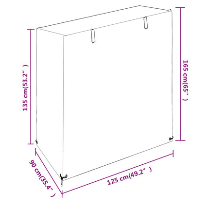 Överdrag för hammock 8 öljetter 125x90x135/165 cm polyeten