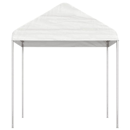 Paviljong med tak vit 11,15x2,28x2,69 m polyeten