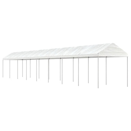 Paviljong med tak vit 17,84x2,28x2,69 m polyeten