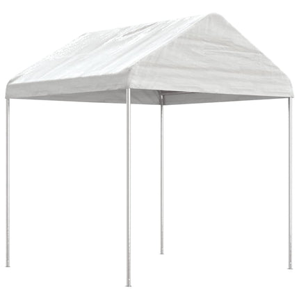 Paviljong med tak vit 17,84x2,28x2,69 m polyeten