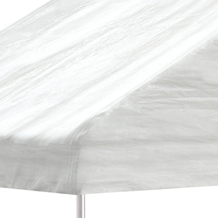 Paviljong med tak vit 20,07x2,28x2,69 m polyeten
