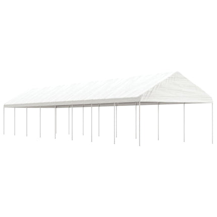 Paviljong med tak vit 17,84x4,08x3,22 m polyeten
