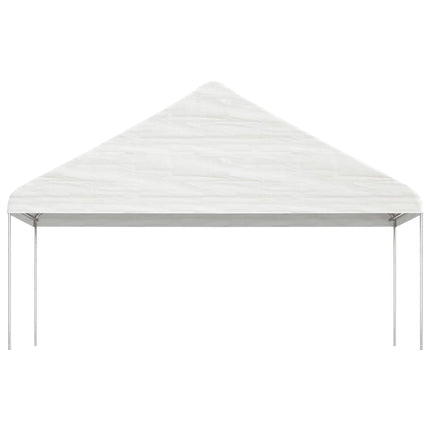 Paviljong med tak vit 13,38x5,88x3,75 m polyeten