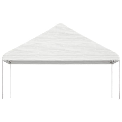 Paviljong med tak vit 15,61x5,88x3,75 m polyeten