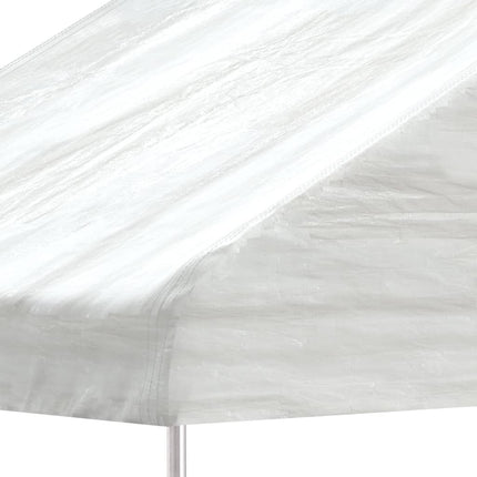 Paviljong med tak vit 20,07x5,88x3,75 m polyeten