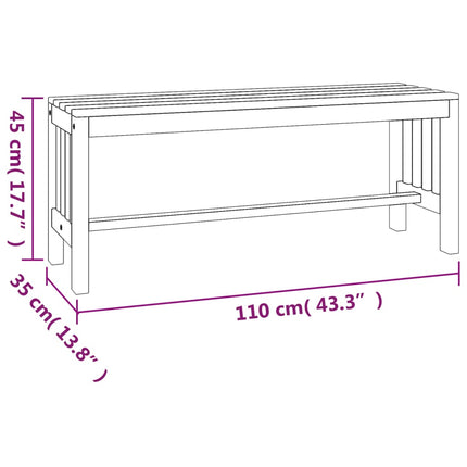 Trädgårdsbänk 110 cm massivt eukalyptusträ