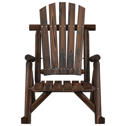 Gungstol för trädgården 69x96x101 cm massivt granträ