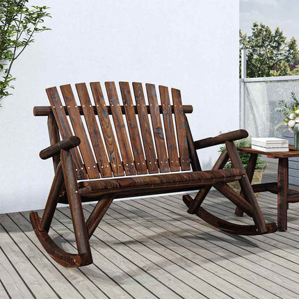 Trädgårdsbänk gung 2-sits 123x96x102 cm massivt granträ