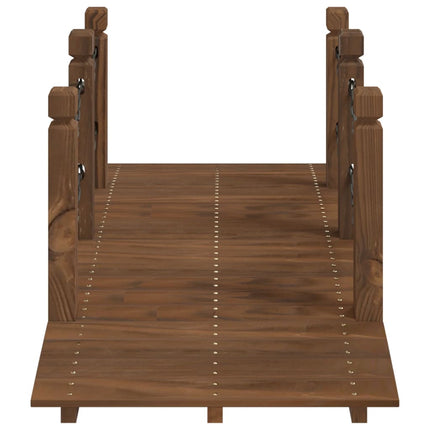 Trädgårdsbro med kedjeräcken 150x67x56cm massivt granträ