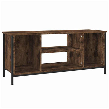 Tv-bänk rökfärgad ek 102x35x45 cm konstruerat trä