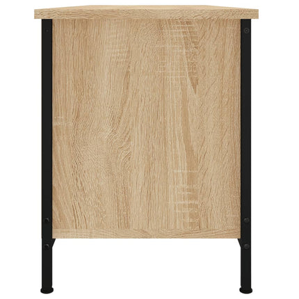 Tv-bänk med dörrar sonoma-ek 102x35x45 cm konstruerat trä