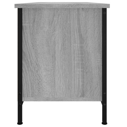 Tv-bänk med dörrar grå sonoma 102x35x45 cm konstruerat trä