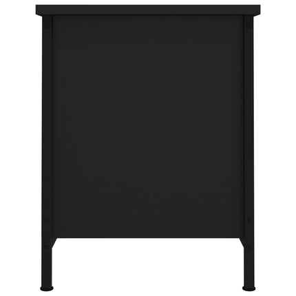 Tv-bänk med dörrar svart 60x35x45 cm konstruerat trä