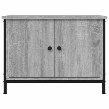 Tv-bänk med dörrar grå sonoma 60x35x45 cm konstruerat trä