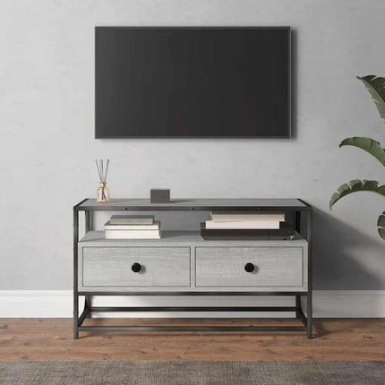 Tv-bänk grå sonoma 80x35x45 cm konstruerat trä