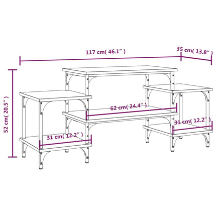 TV-bänk sonoma-ek 117x35x52 cm konstruerat trä