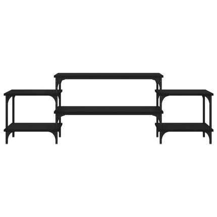 Tv-ställ svart 157x35x52 cm konstruerat trä