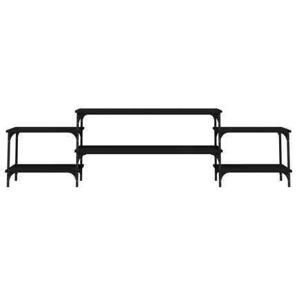 TV-skåp svart 197x35x52 cm konstruerat trä